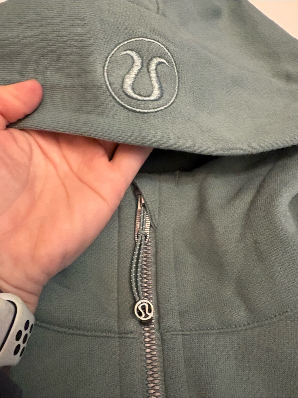 NWT Lululemon full zip oversized scuba hoodie crater blue M/L - Picture 7 of 8